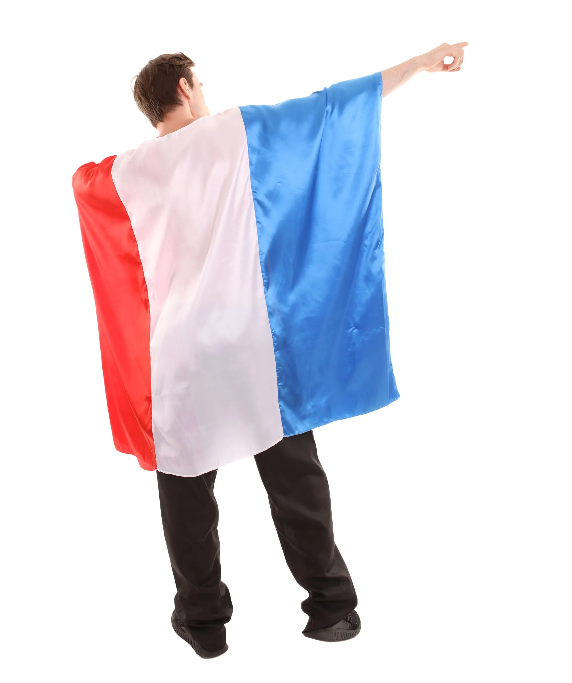 Adult Men's France Flag Tunic Sport Costume | Patriotic  Multi Color  Cosplay Costume