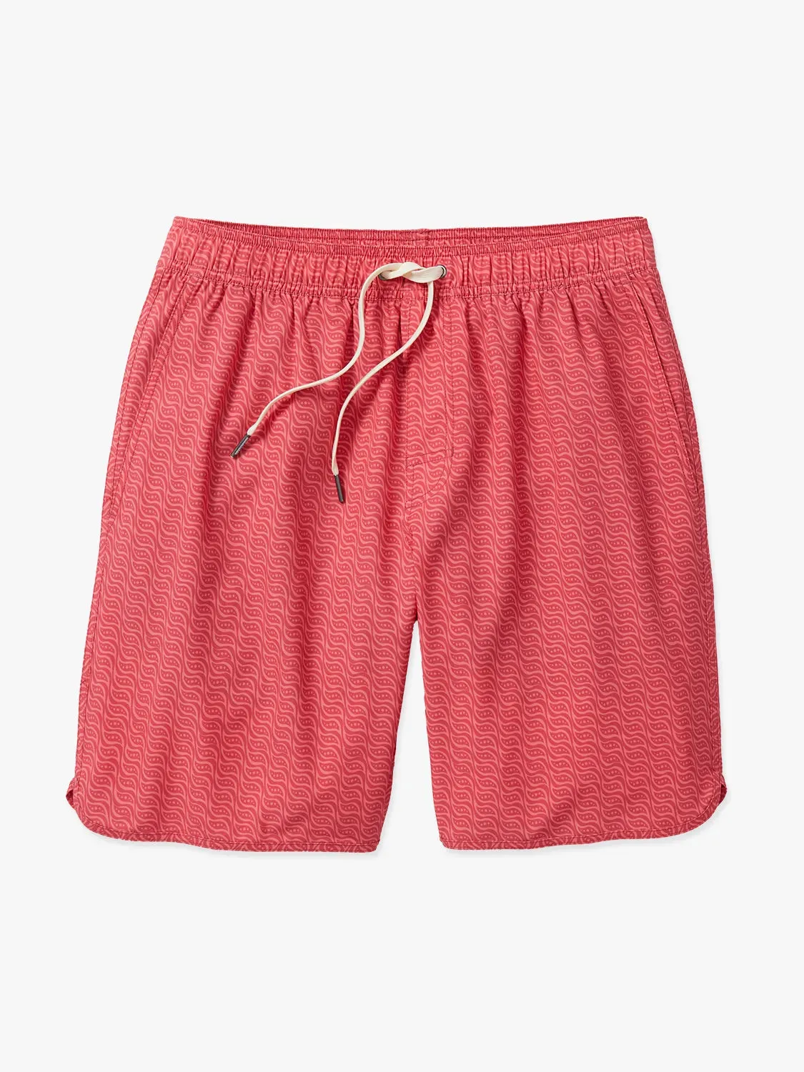 Anchor Short | Red Orange Twisted Waves