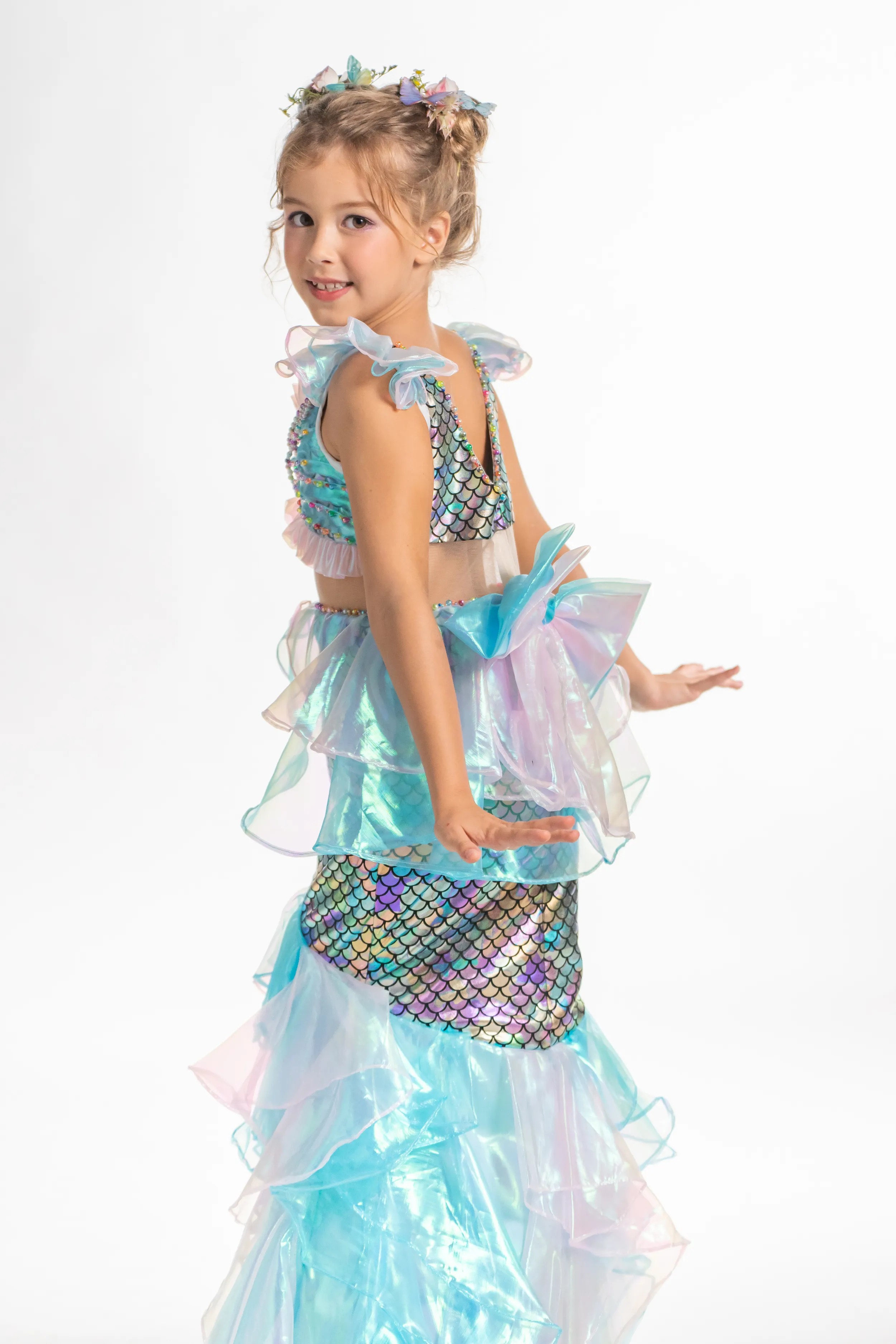 Blue Iridescent Mermaid  Dress ~ Princess Ariel ~