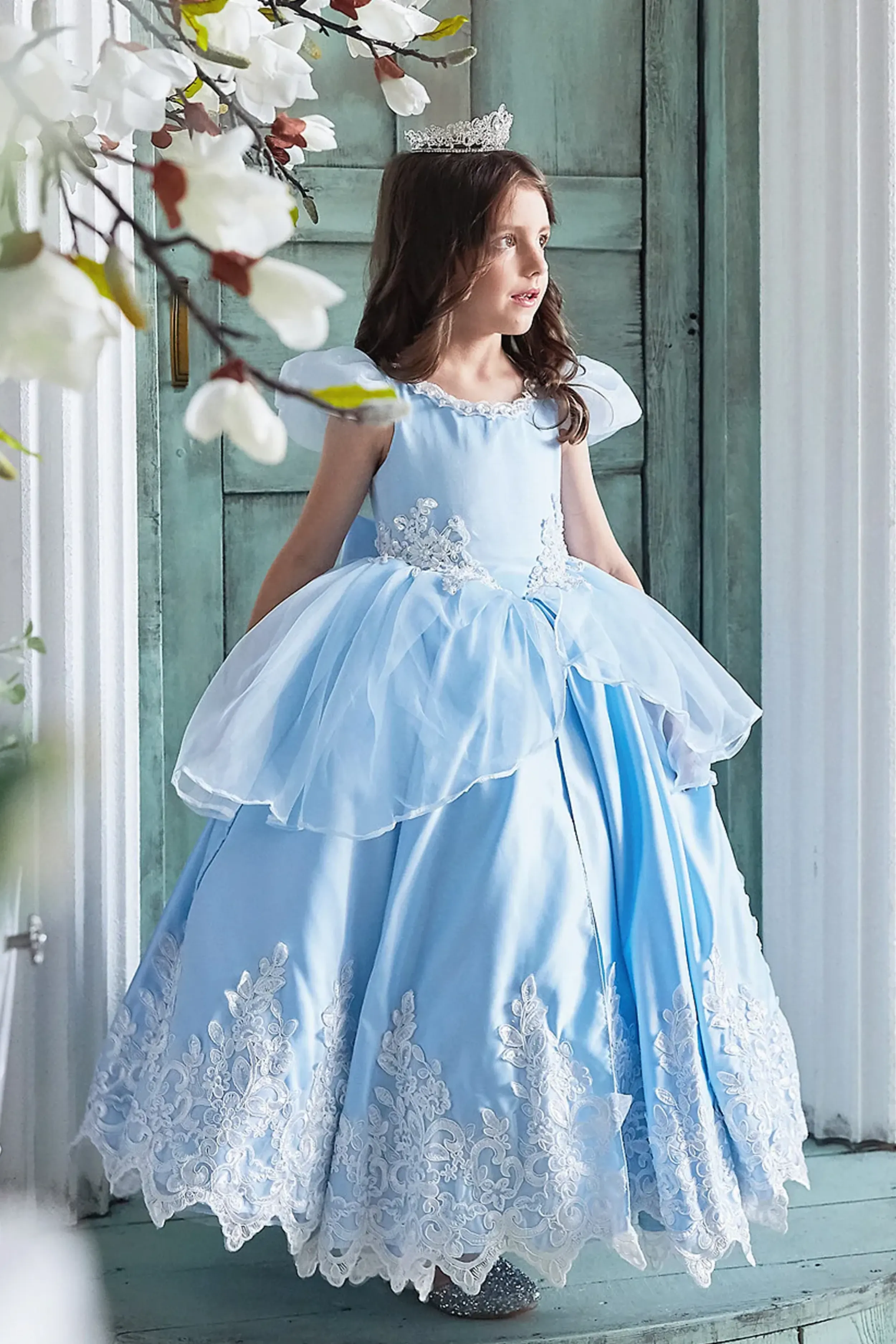 Cinderella Blue Satin Gown