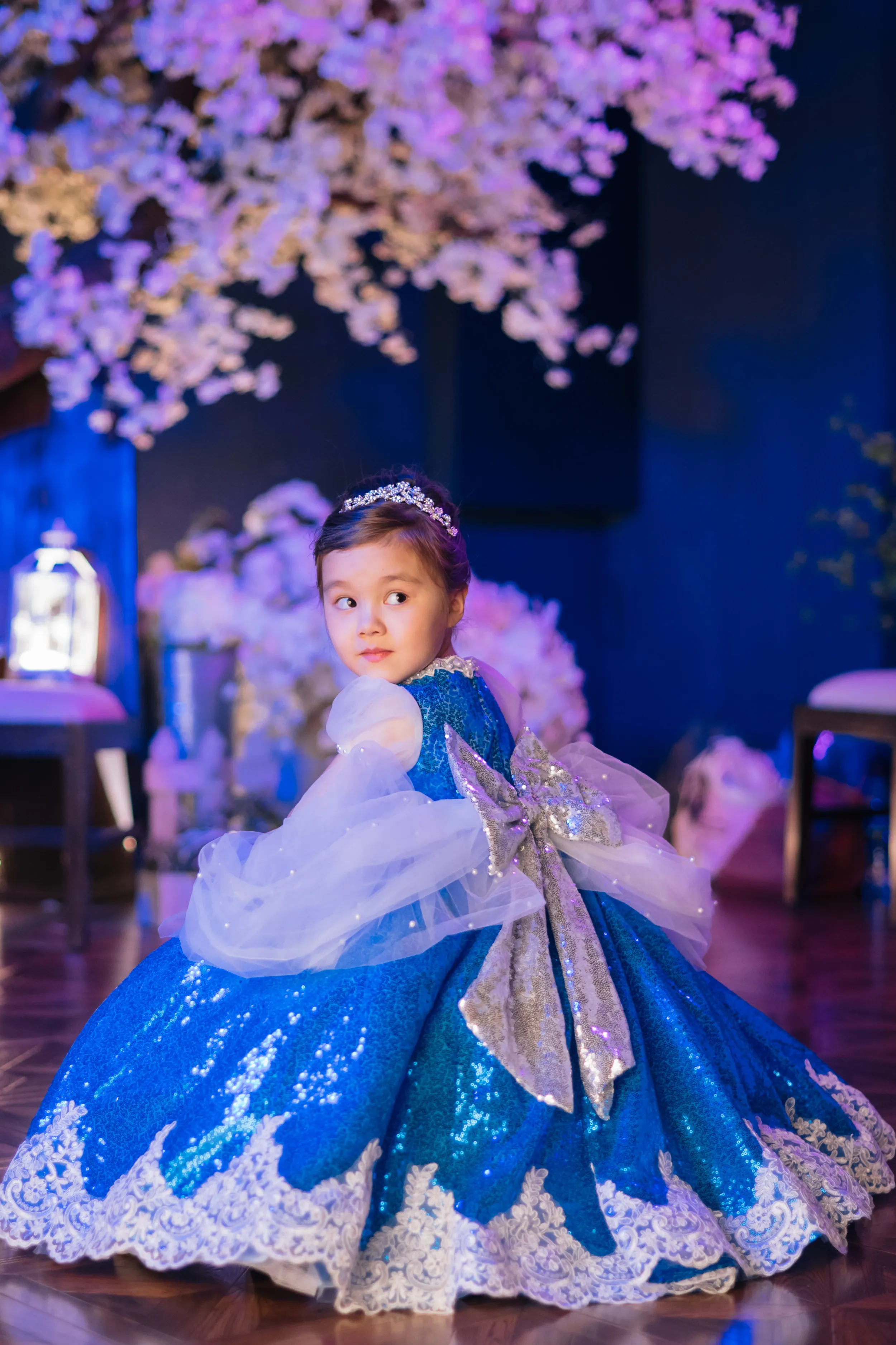 Cinderella Blue Sequin Gown