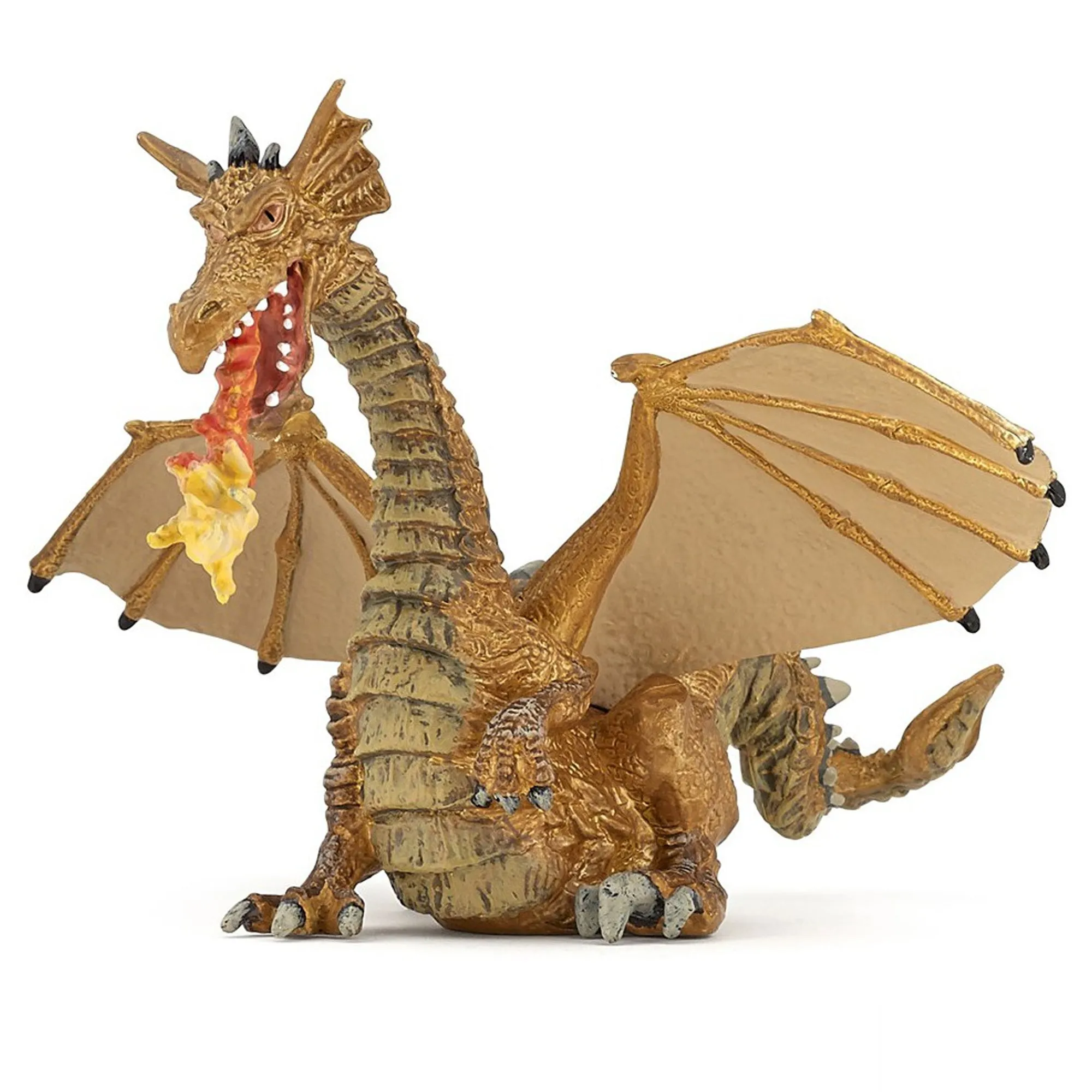 Gold Winged Dragon With Flame; The Enchanted World (Papo)