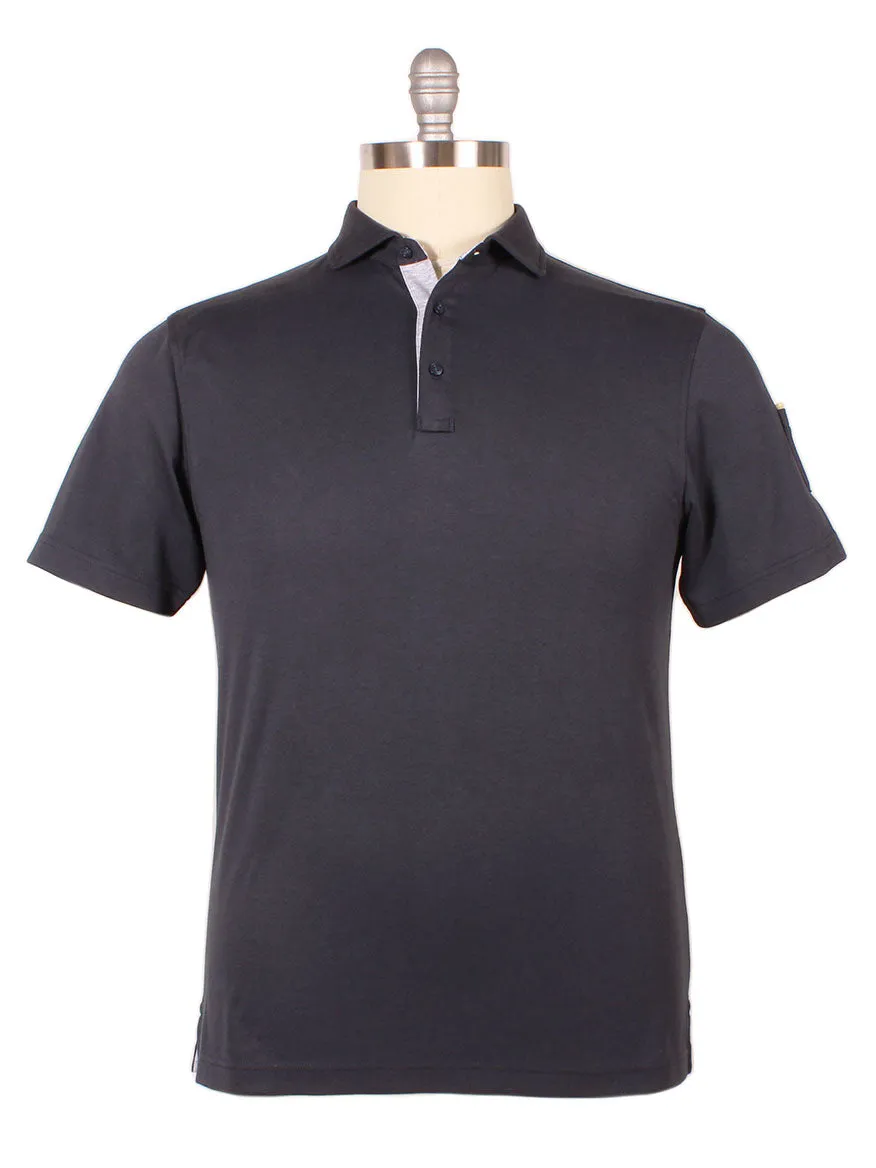Larrimor's Essential Performance Cotton Polo Sport Fit in Navy