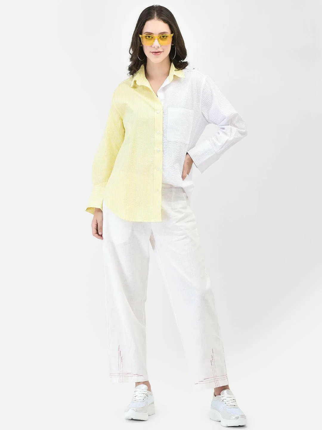 LEMON ZEST SEERSUCKER SHIRT