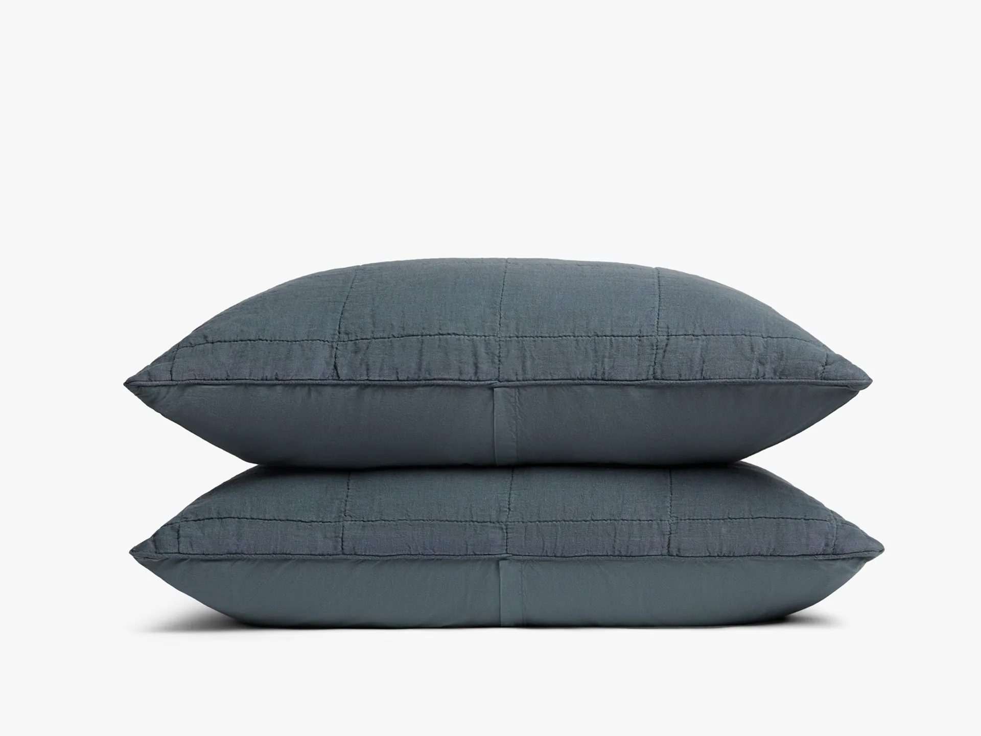 Linen Box Quilted Sham Set (Dusk)