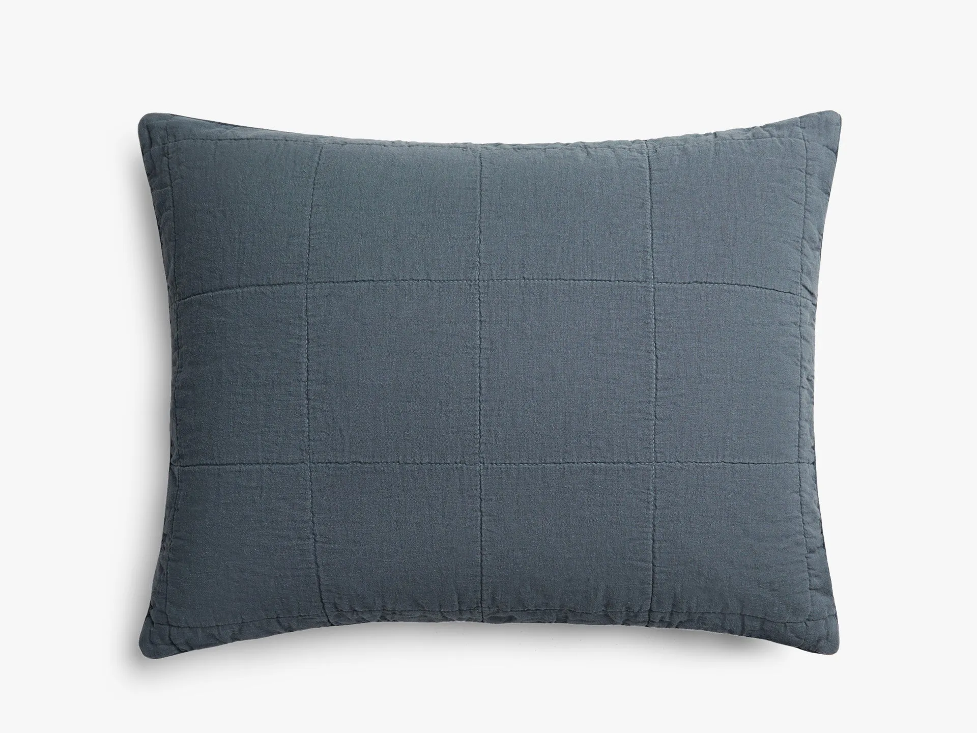 Linen Box Quilted Sham Set (Dusk)