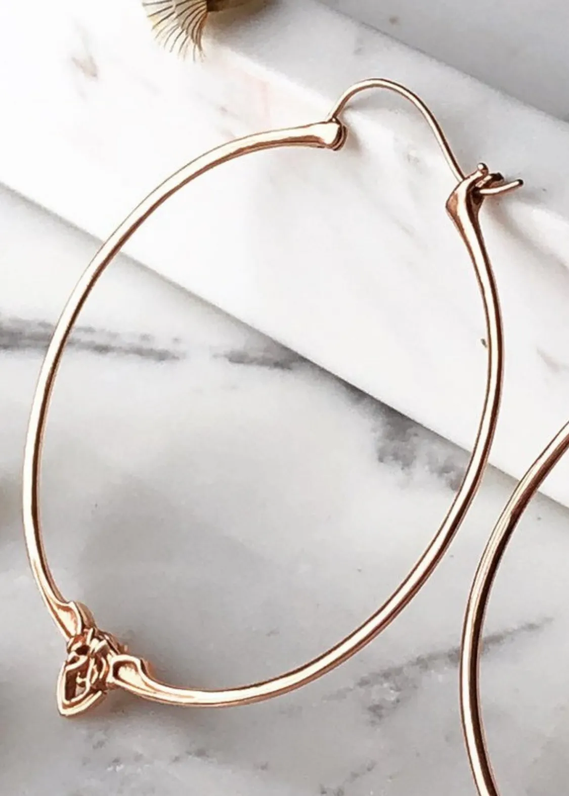 Minimalist Hoops in Rose Gold