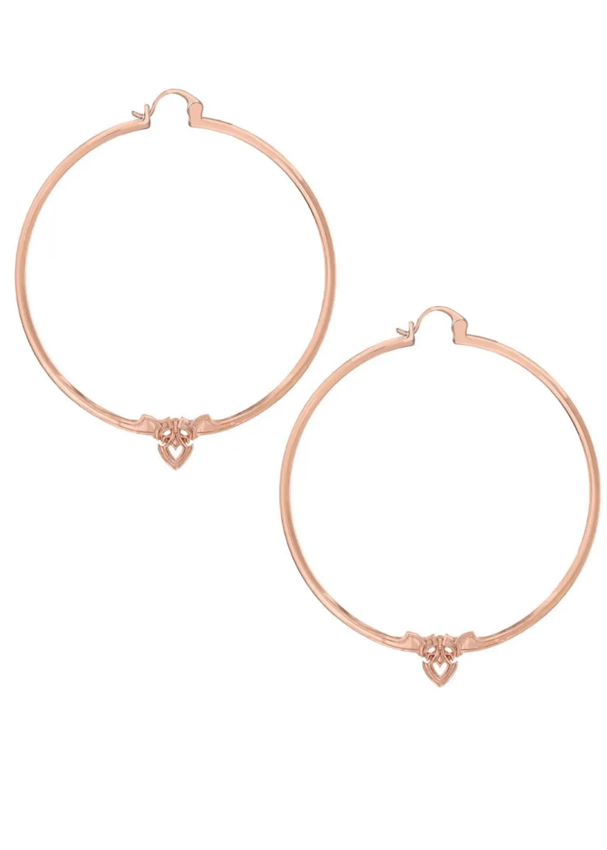 Minimalist Hoops in Rose Gold
