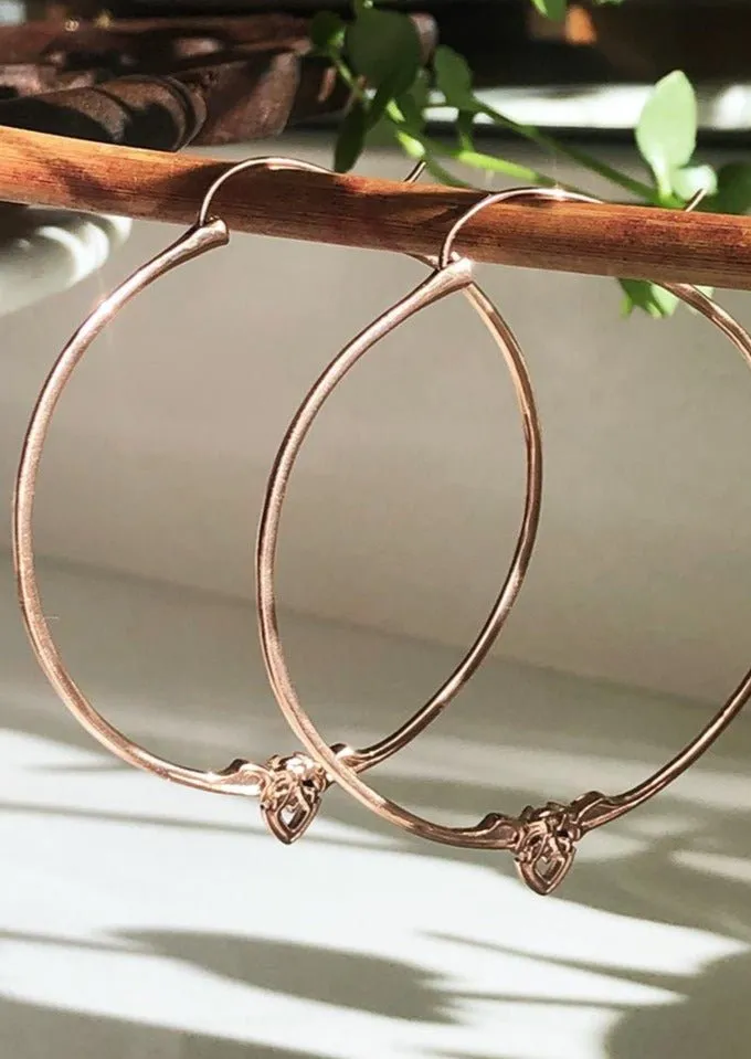 Minimalist Hoops in Rose Gold