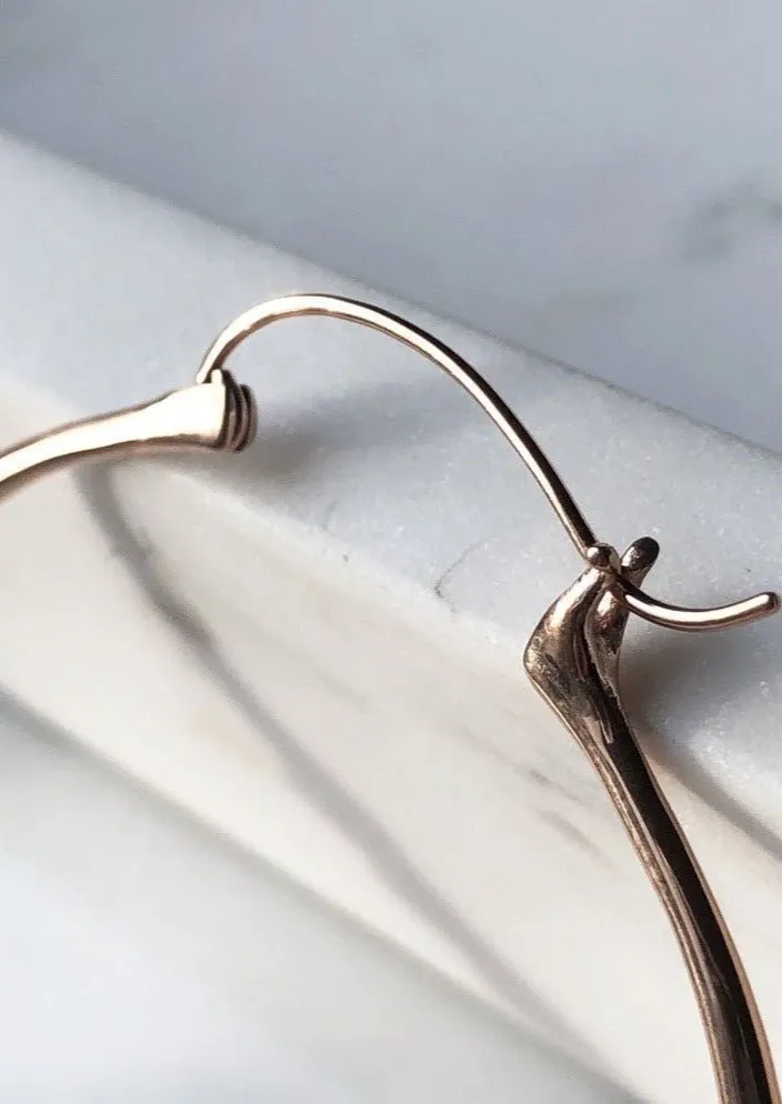 Minimalist Hoops in Rose Gold