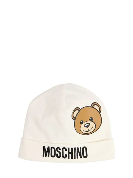 Moschino   Printed cotton beanie 