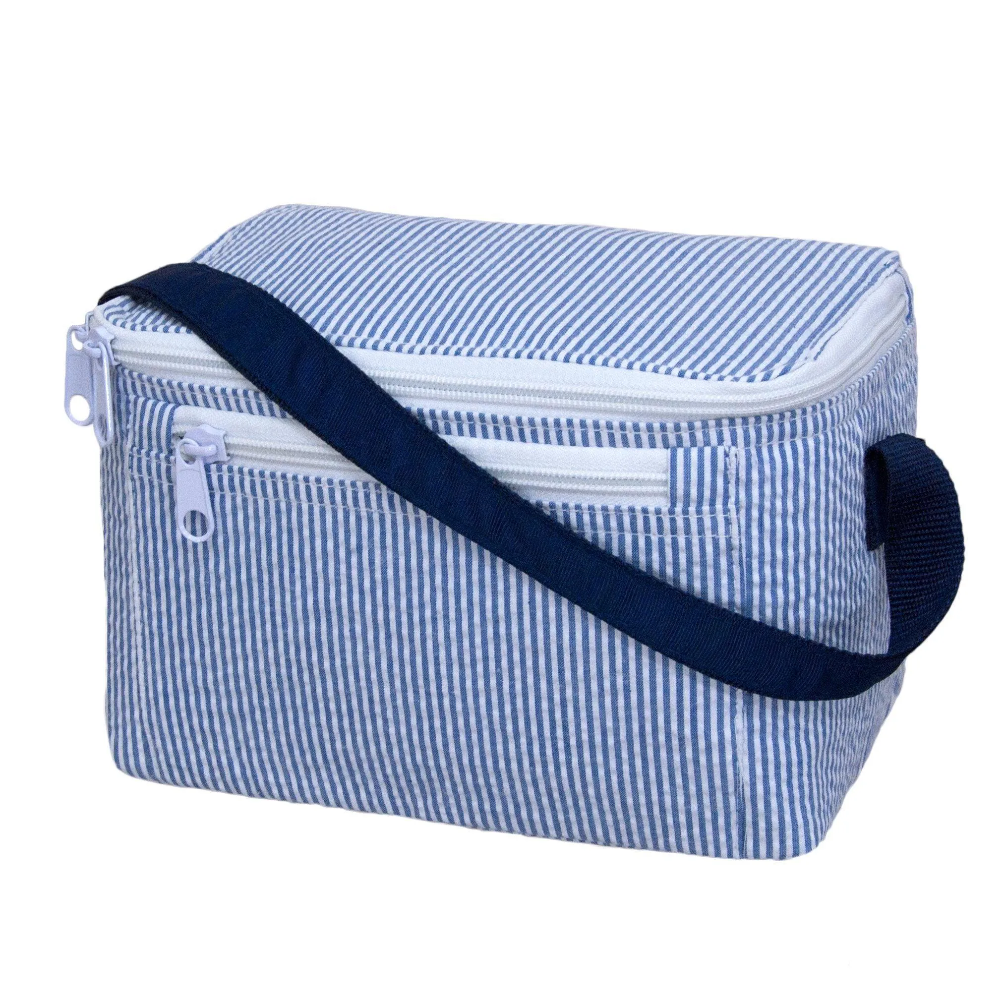 NAVY SEERSUCKER LUNCH BOX