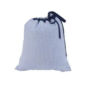 NAVY SEERSUCKER TRAVEL POCKET