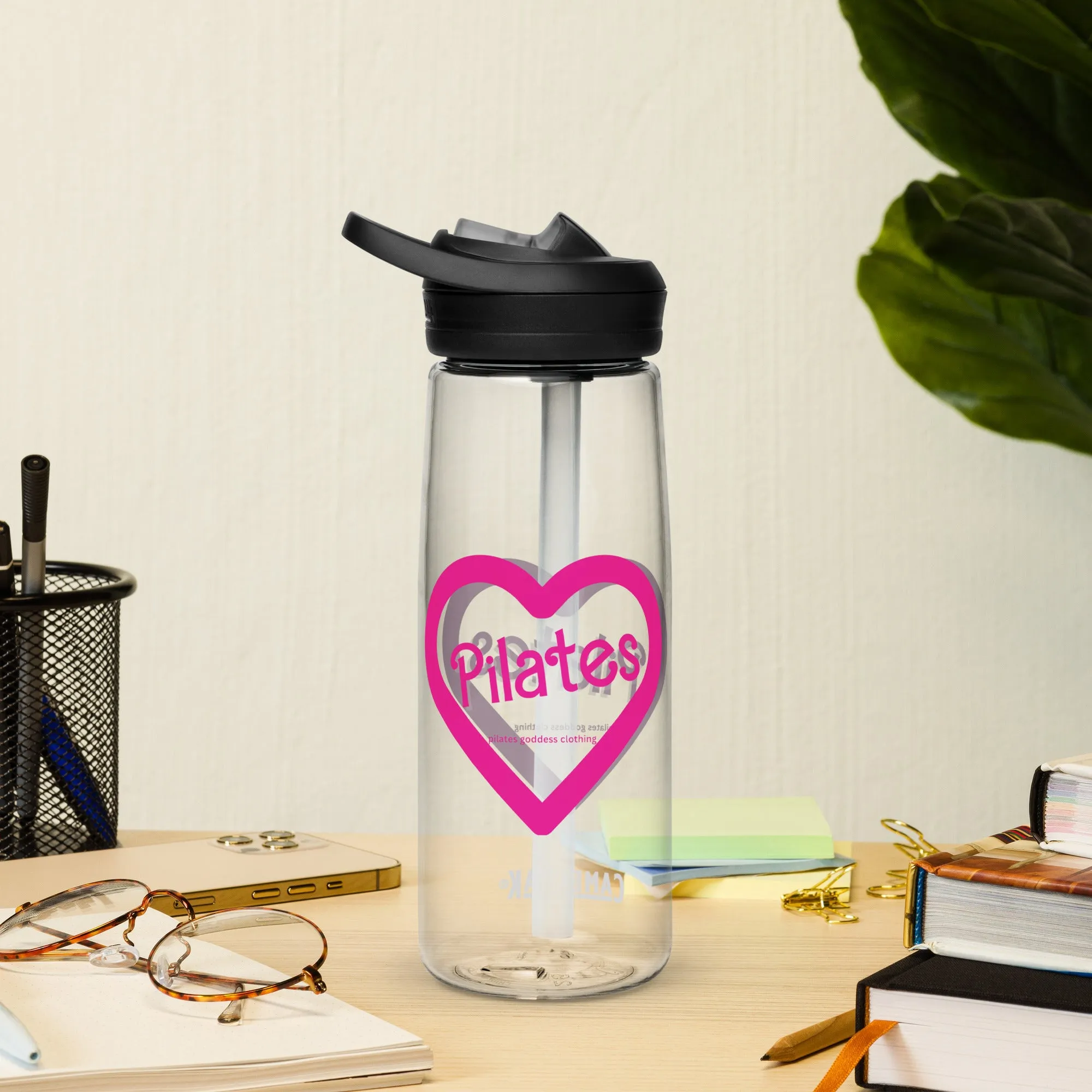 Pilates Heart water bottle