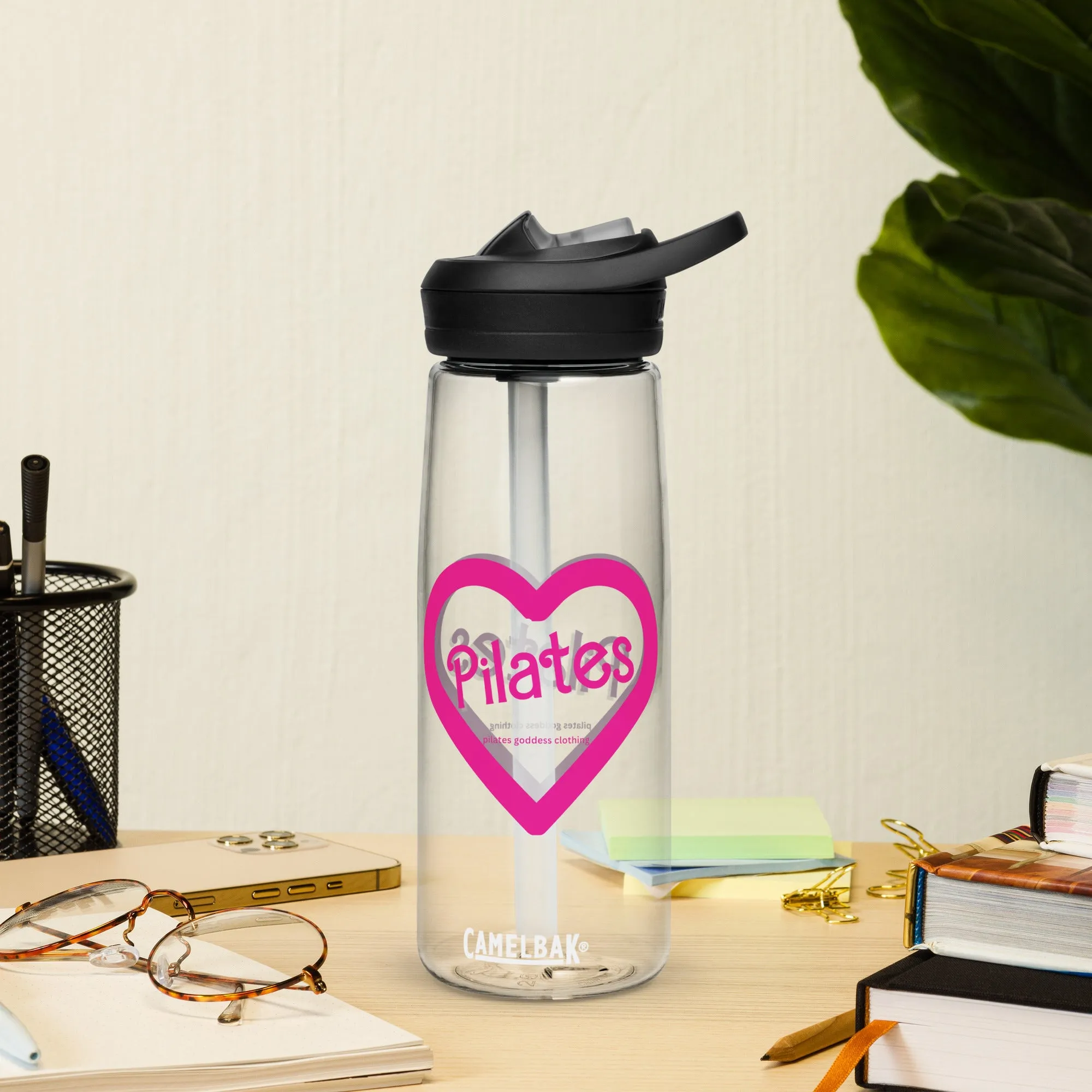 Pilates Heart water bottle