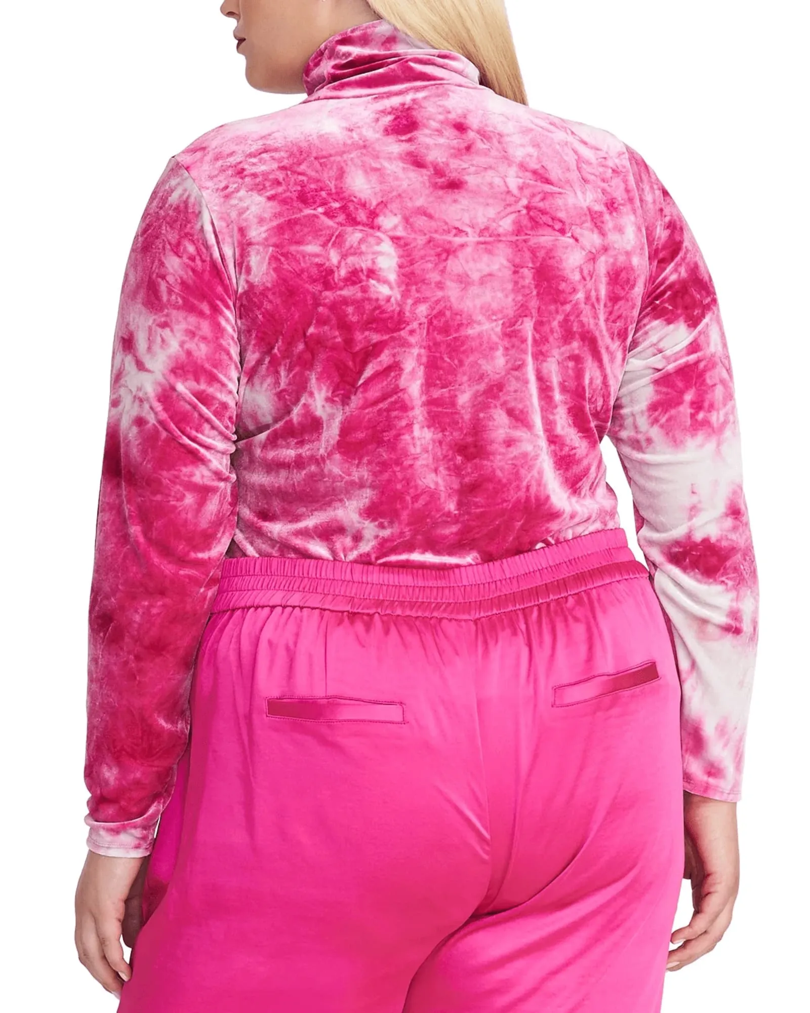Rachel Roy Women's Trendy Plus Size Val Velvet Tie-Dyed Top Purple Size 1X | Purple