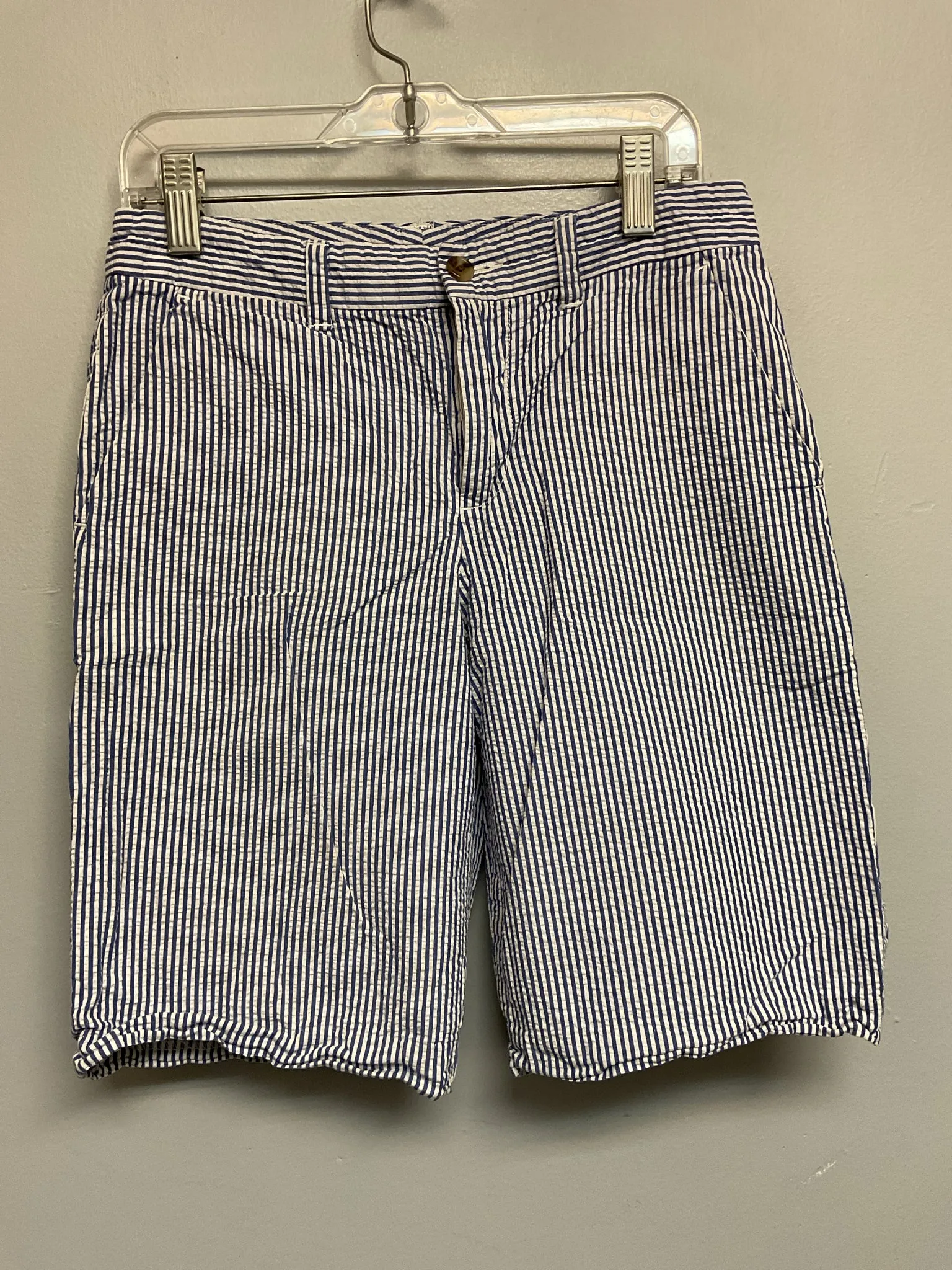 Ralph Lauren Size 14 Lt. Blue Cotton Big Boys Pinstripe Shorts