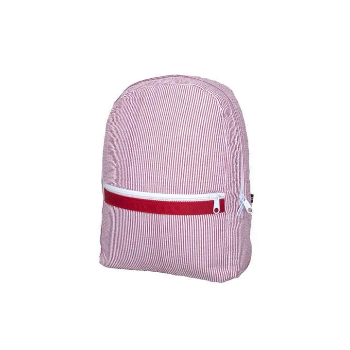 RED SEERSUCKER SMALL BACKPACK