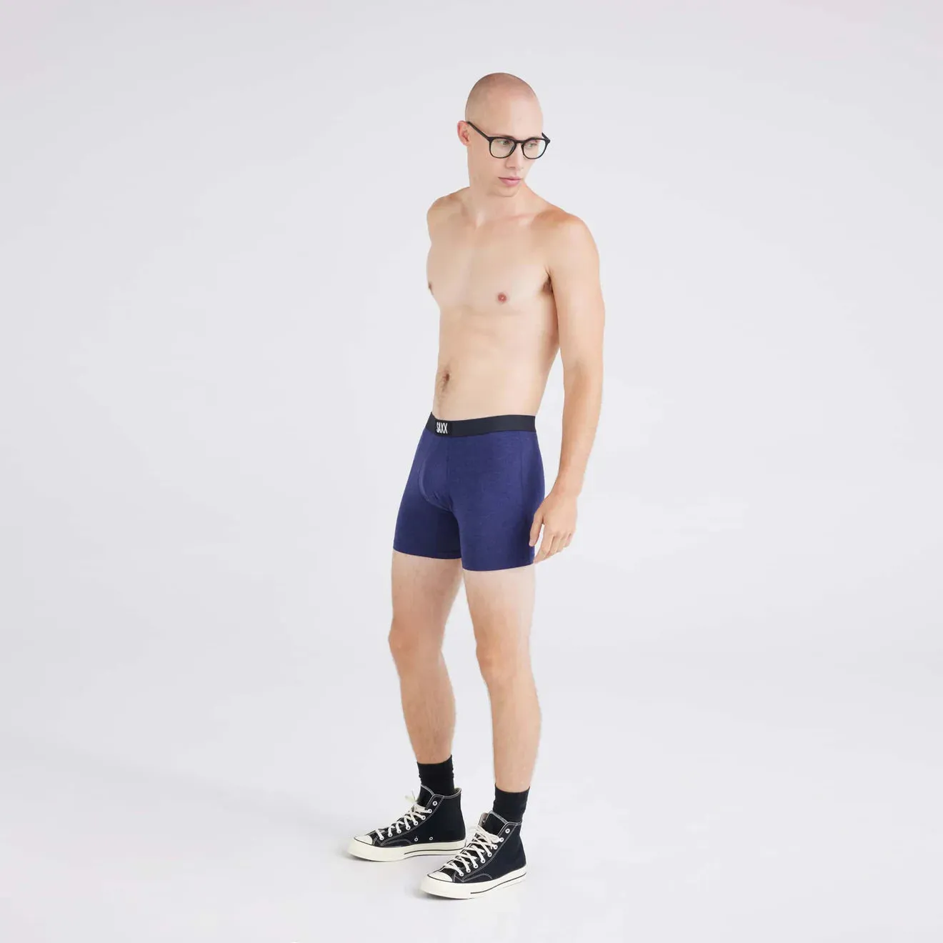 SAXX Vibe Xtra Boxer Brief Fly - Astro Blue - Heather - SXVX24F - ABH