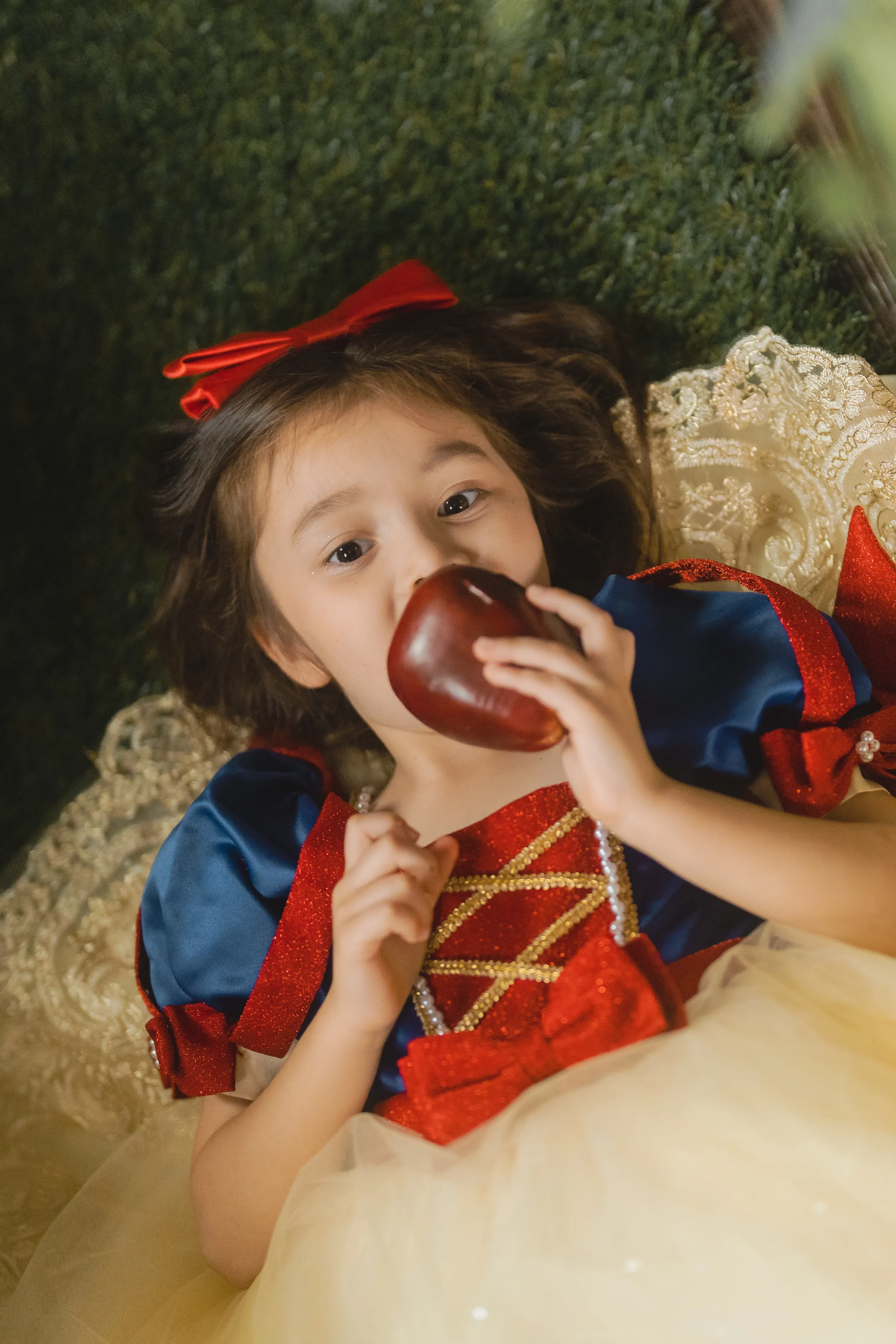 Snow White Blue, Red & Yellow Gown