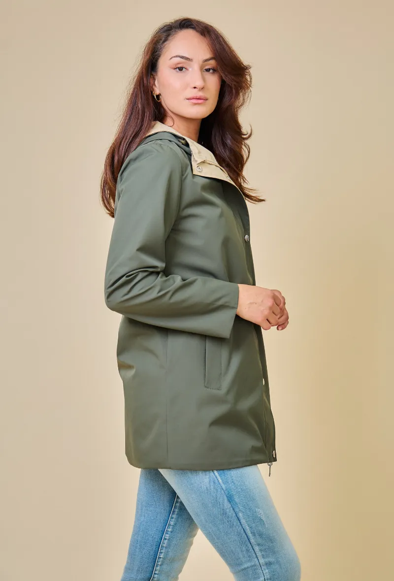 TOM - Gabardine mi-longue imperméable et réversible