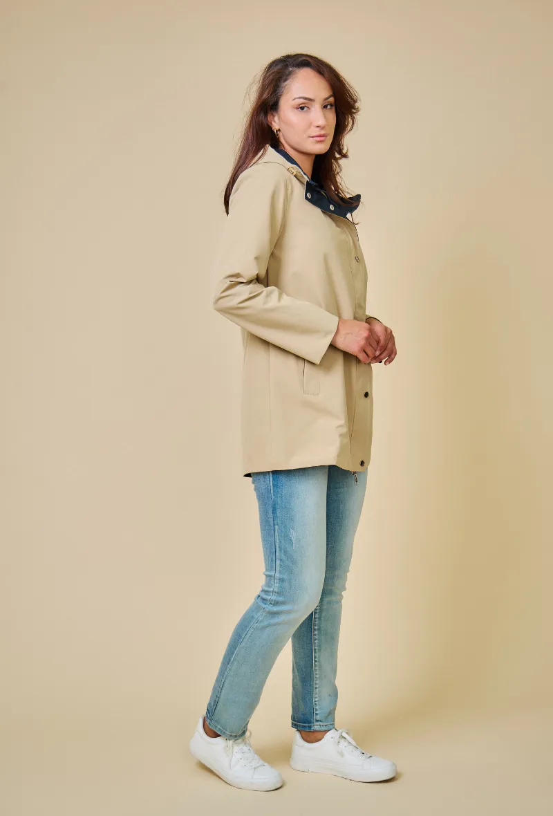 TOM - Gabardine mi-longue imperméable et réversible