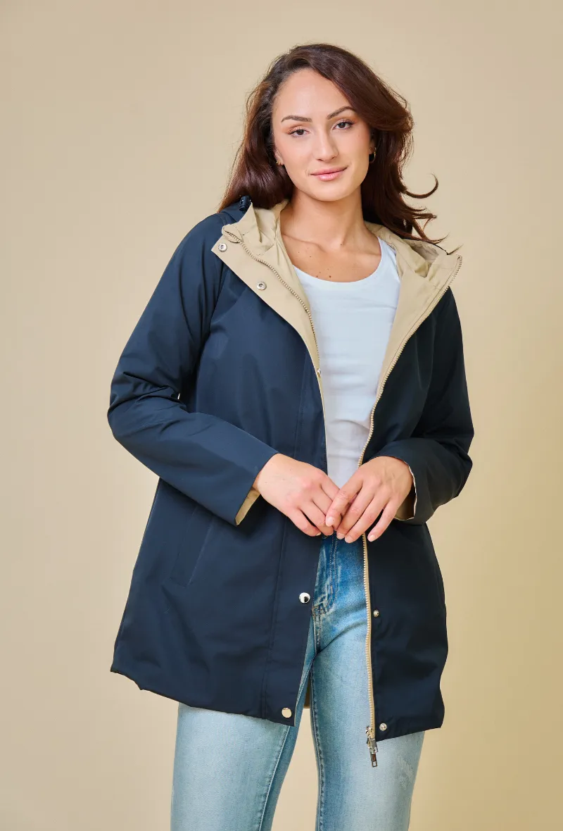 TOM - Gabardine mi-longue imperméable et réversible