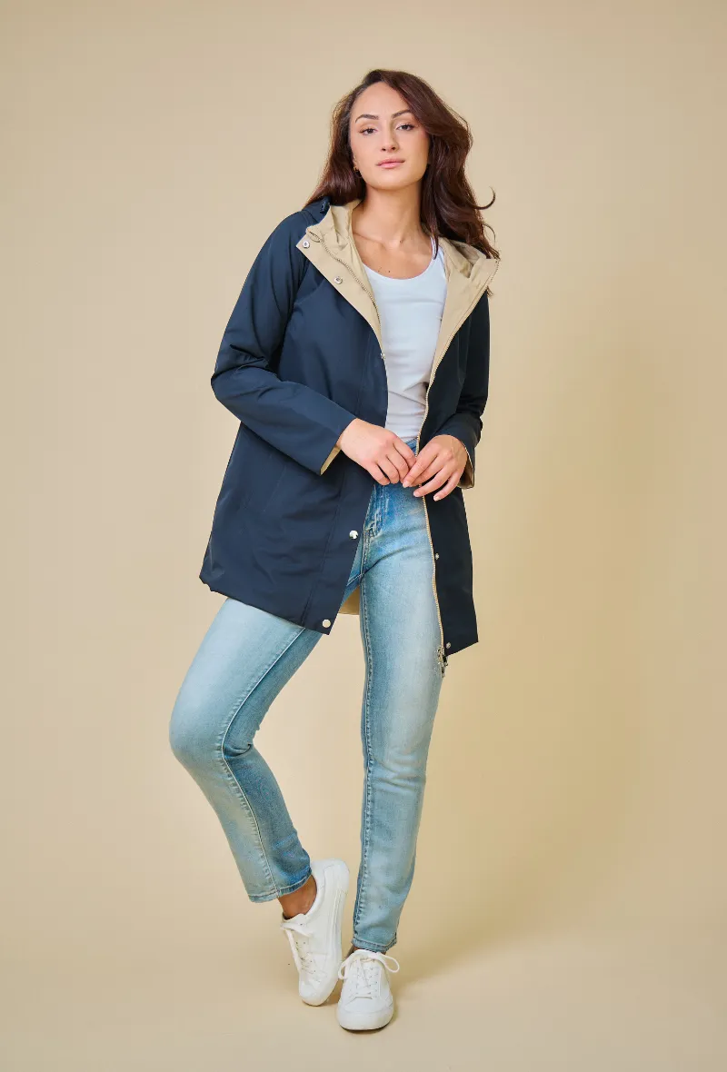 TOM - Gabardine mi-longue imperméable et réversible