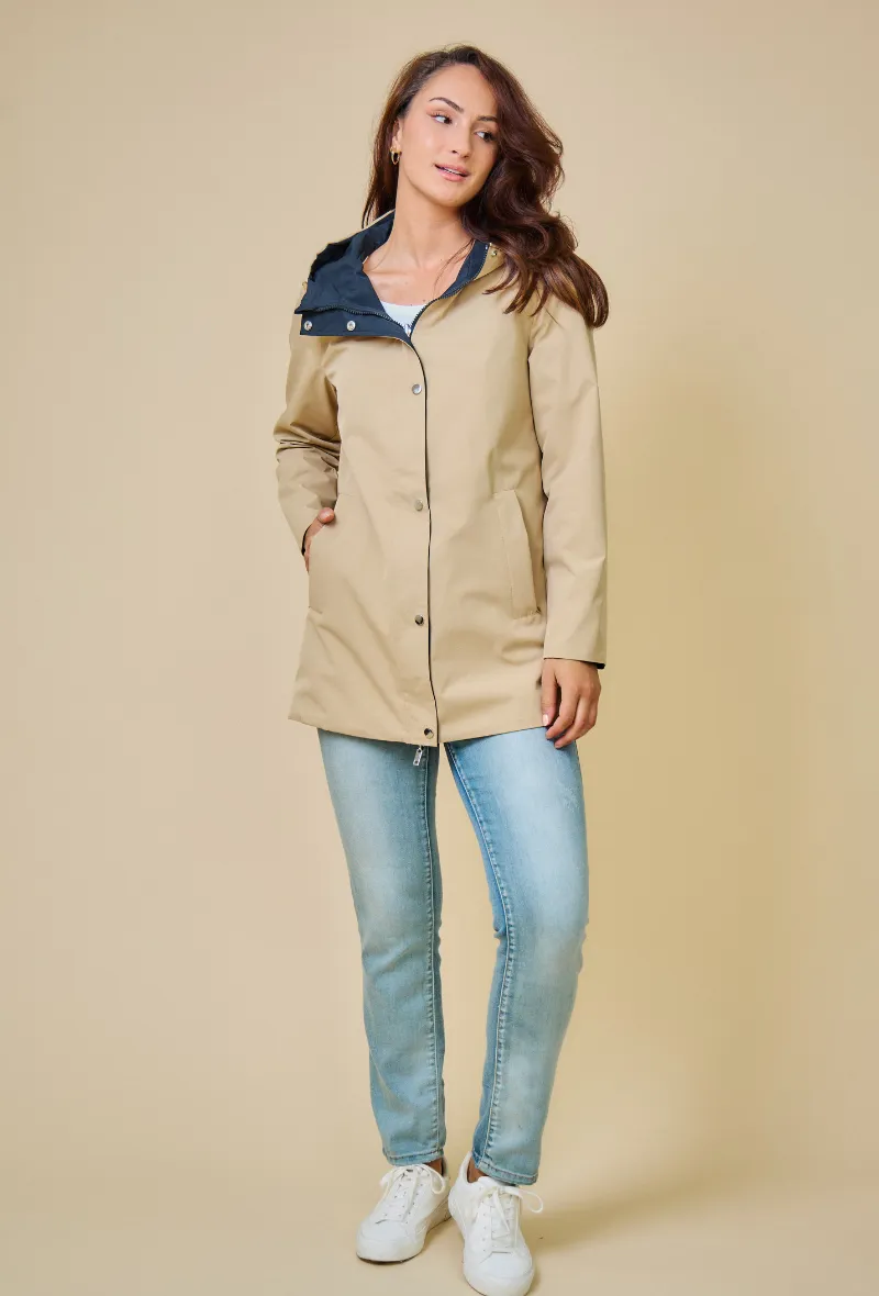 TOM - Gabardine mi-longue imperméable et réversible