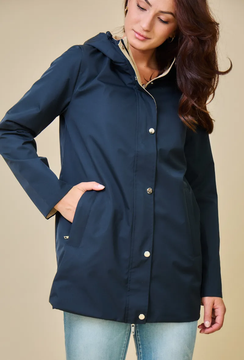 TOM - Gabardine mi-longue imperméable et réversible